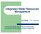 Integrated Water Resources Management
