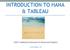 INTRODUCTION TO HANA & TABLEAU