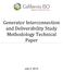 Generator Interconnection and Deliverability Study Methodology Technical Paper