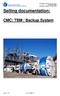 Selling documentation: CMC: TBM / Backup System