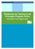 Department of Education and Early Childhood Development. Notebooks for Teachers and Principals Program Policy