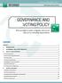 GOVERNANCE AND VOTING POLICY