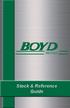 Stock & Reference Guide