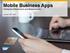 Mobile Business Apps. Enterprise Infrastructure and Requirements. January 08 th, 2015