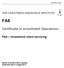 Examination Guide THE CHARTERED INSURANCE INSTITUTE FA6. Certificate in Investment Operations. FA6 Investment client servicing