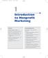 1 Introduction to Nonprofit Marketing