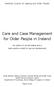 Care and Case Management for Older People in Ireland