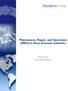 Maintenance, Repair, and Operations (MRO) in Asset Intensive Industries. February 2013 Nuris Ismail, Reid Paquin