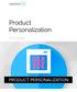 Product Personalization. User manual