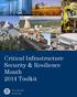 Critical Infrastructure Security & Resilience Month 2014 Toolkit