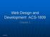 Web Design and Development ACS-1809