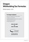 Oregon Withholding Tax Formulas