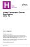Higher Photography Course Specification (C755 76)