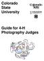 Colorado State University. Guide for 4-H Photography Judges