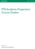 PTE Academic Preparation Course Outline