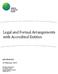 Legal and Formal Arrangements with Accredited Entities