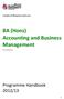 BA (Hons) Accounting and Business Management N1N441
