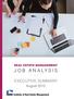 REAL ESTATE MANAGEMENT JOB ANALYSIS EXECUTIVE SUMMARY