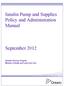 Insulin Pump and Supplies Policy and Administration Manual. September 2012. Assistive Devices Program Ministry of Health and Long-Term Care