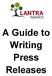 A Guide to Writing Press Releases