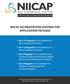 NIICAP ACCREDITATION CONTRACTOR APPLICATION PACKAGE
