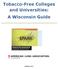 Tobacco-Free Colleges and Universities: A Wisconsin Guide