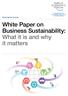 Global Agenda Councils. White Paper on Business Sustainability: What it is and why it matters
