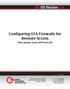 Configuring GTA Firewalls for Remote Access