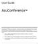 AcuConference. User Guide