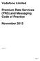 Premium Rate Services (PRS) and Messaging Code of Practice