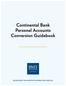Continental Bank Personal Accounts Conversion Guidebook