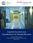 Essential Functions and Considerations for Hospital Recovery