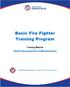 Basic Fire Fighter Training Program