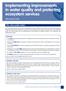 Implementing improvements in water quality and protecting ecosystem services
