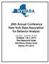 26th Annual Conference New York State Association for Behavior Analysis