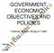 GOVERNMENT ECONOMIC OBJECTIVES AND POLICIES. Textbook, Chapter 26 [pg 317-328]