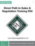 Direct Path to Sales & Negotiation Training ROI