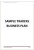 SAMPLE TRADERS BUSINESS PLAN