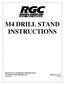 M4 DRILL STAND INSTRUCTIONS