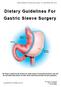 Dietary Guidelines For Gastric Sleeve Surgery