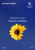 Economy Insights. Employment in India. Uneven and Weak. Vidya Mahambare Ramola Nadkarni