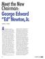Meet the New Chairman: George Edward Ed Newton,Jr.