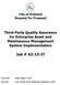City of Kirkland Request for Proposal. Third-Party Quality Assurance for Enterprise Asset and Maintenance Management System Implementation