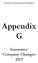 2013 Insurance Commissioner s Annual Report. Appendix G