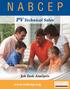 PV Technical Sales. Job Task Analysis. www.nabcep.org. NABCEP PV Technical Sales Job Task Analysis 08.11 1
