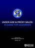 UNDER AGE & PROXY SALES: A GUIDE FOR LICENSEES
