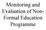 Monitoring and Evaluation of Non- Formal Education Programme