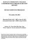 HAWAI I COMMUNITY COLLEGE COMPREHENSIVE PROGRAM REVIEW REPORT HUMAN SERVICES PROGRAM. November 30, 2012
