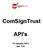 ComSignTrust. API's. 15 January 2013 Ver. 1.01