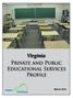 Virginia. Private and Public Educational Services Profile